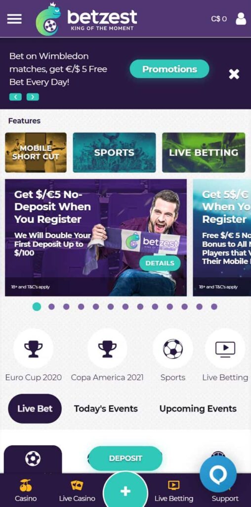 betzest mobile site