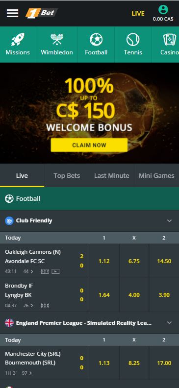 1bet mobile website
