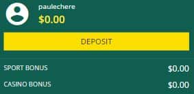 deposit button