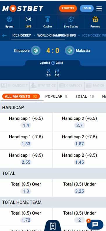 mostbet mobile betting