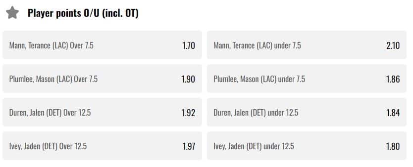 player specials